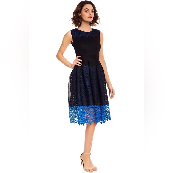 Maje Russe Honeycomb Knit And Guipure Dress Size 1 Retail $665 - Picture 3 of 8